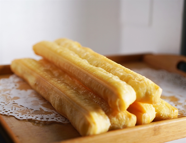 Raw fried dough sticks